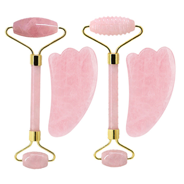 Natural Rose Quartz Anti Wrinkle Beauty Tools