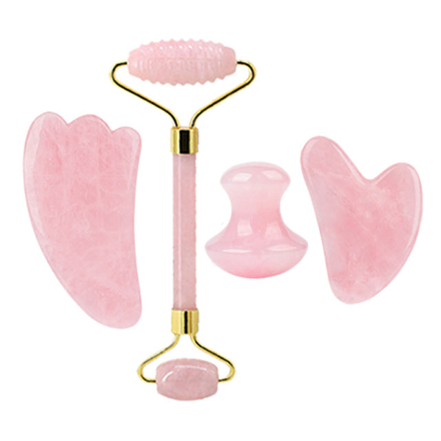 Natural Rose Quartz Anti Wrinkle Beauty Tools